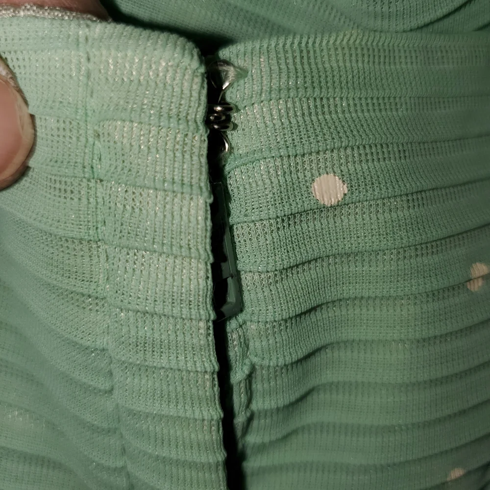 Chic Seafoam Green vintage size 18 Polka Dot Midi Dress - Picture 8 of 12